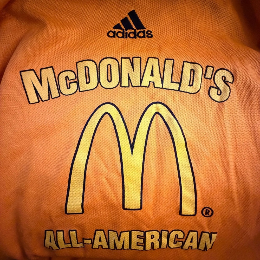 Adidas McDonalds All-American Soccer Goalkeeper Jersey Mens Orange Signed #1 L - Picture 3 of 13